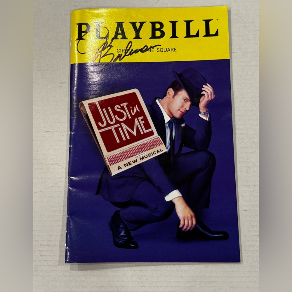 Just In Time Broadway Musical Playbill Jonathan Groff Signed By Joe Barbara